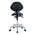 thumbnail image 4 of Saddle Stool Chair with Backrest Swivel Hydraulic Ergonomic Tilt Seat Chair with Wheels Footrest for Medical Hospital Clinic Dental-Black, 4 of 9
