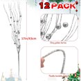 thumbnail image 2 of 12 Pack Artificial Glitter Berries Christmas Decor Xmas Picks Tree Sticks Glitter Berry Stems Twigs for Christmas Tree DIY Wreath Crafts Gift Fireplace Holiday Home Wedding Decor Silver, 2 of 7