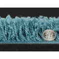 thumbnail image 6 of Ottomanson Fluffy Solid 3x5 Indoor Shag Area Rug, 3'3" x 4'7", Turquoise, 6 of 9