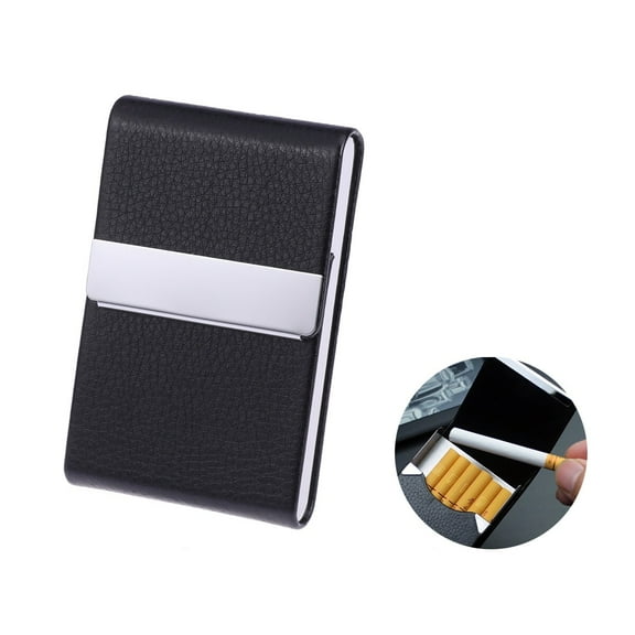 Raindrops Hard Card Case Black Stainless Steel 1Pcs 3.8X2.6X0.5In