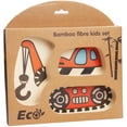 thumbnail image 2 of Juego de platos para niños Platos de bambú para niños pequeños Vajilla Juego de platos para la cena Alimentación del bebé Plato dividido a prueba de derrames - Cuchara y tenedor para bebés Juego de 3 piezas para niños y niños pequeños Enseña el control de porciones para niños Vhermosa  Tapetes y Alfombras, 2 of 7