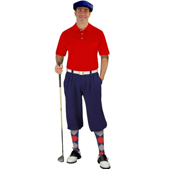 Golf Knickers Start-in-Style Traditional (Plus Fours) Outfit for Men - Navy - 24"