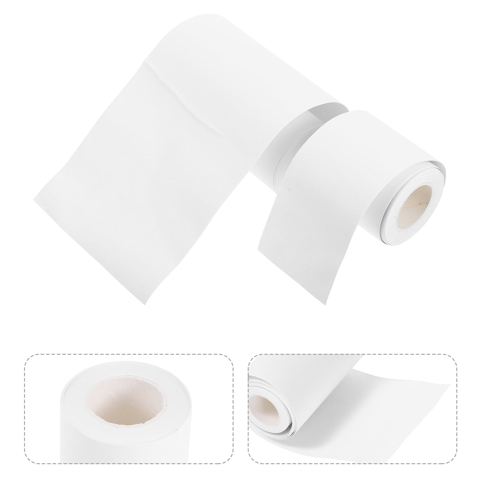 Raindrops 6-Pack Writable Adhesive Craft Tape for Scrapbooking and Journaling, Blank White Sticker Tape for Projects and Students