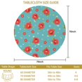 thumbnail image 3 of Pioneer Flower Floral Print Pattern Round Tablecloth 60 X 60 Inch, Wrinkle Resistant Wipeable Table Cloth for Kitchen Dining Picnic Patio Party, 3 of 6