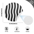 thumbnail image 2 of Ryvnso White with Black Line Stripe Round Plate Mats Dining Table Placemat Set of 4 for Holiday Decoration, 2 of 7