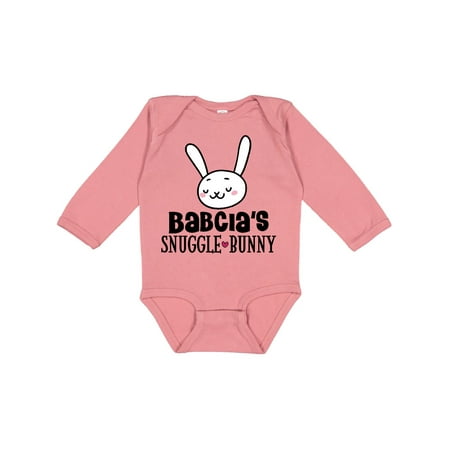 

Inktastic Babcia Snuggle Bunny Easter Gift Gift Baby Boy or Baby Girl Long Sleeve Bodysuit