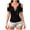 Black T-Shirts, variant on Womens Chains V-Neck T-Shirts Cold Shoulder Short Sleeve Tops Summer Trendy Party Club Blouses Black S
