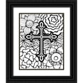 thumbnail image 1 of Robinson, Tamara 26x32 Black Ornate Wood Framed with Double Matting Museum Art Print Titled - Cross Flowers, 1 of 4
