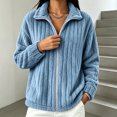 thumbnail image 6 of IUYRTFE Women Double Sided Fleece Full Zip Jacket for Winter Casual Daily Wear, 6 of 7