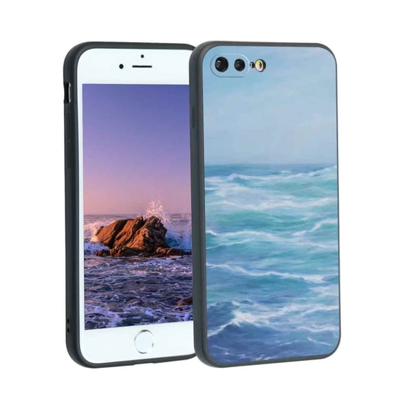 Ocean-246 Phone Case, Degined for iPhone 7 Plus Case Men Women, Flexible Silicone Shockproof Case for iPhone 7 Plus