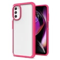 thumbnail image 4 of For Apple iPhone 14 Pro Max (6.7") Transparent Hybrid Shockproof Protection Soft TPU Frame and Hard PC Back Slim Fit Phone Case Cover by Xpression - Clear / Hot Pink, 4 of 8