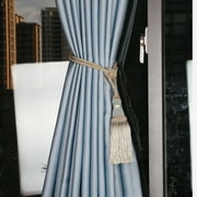 BEL AVENIR 2 Pack Curtain Tieback Tassel Drapery Rope Handmade Holdbacks Home Decorative Blue