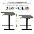 thumbnail image 6 of MXTARK Electric Standing Desk（Roller）,Height Adjustable Computer Desk Sit Stand Desk, L-Shaped,Black Finish,59", 6 of 10