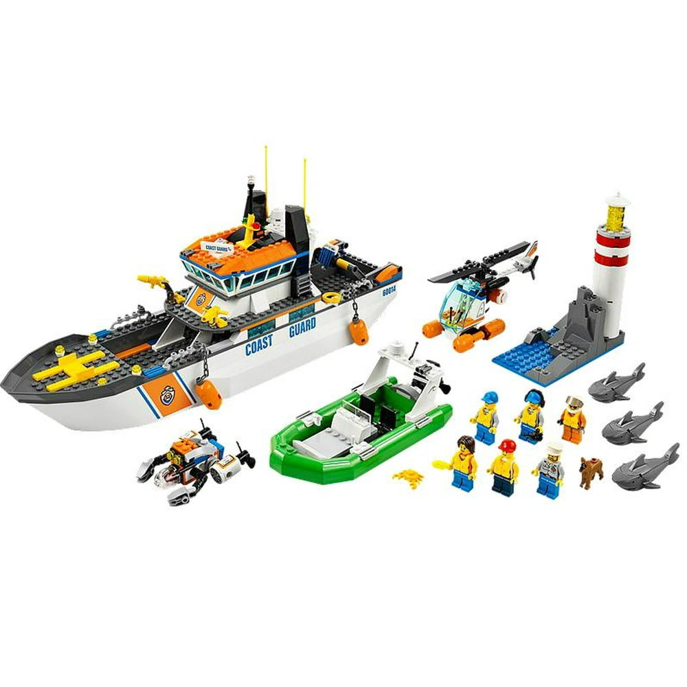 LEGO® CITY® Coast Guard Patrol with Helicopter and Minifigures | 60014 ...
