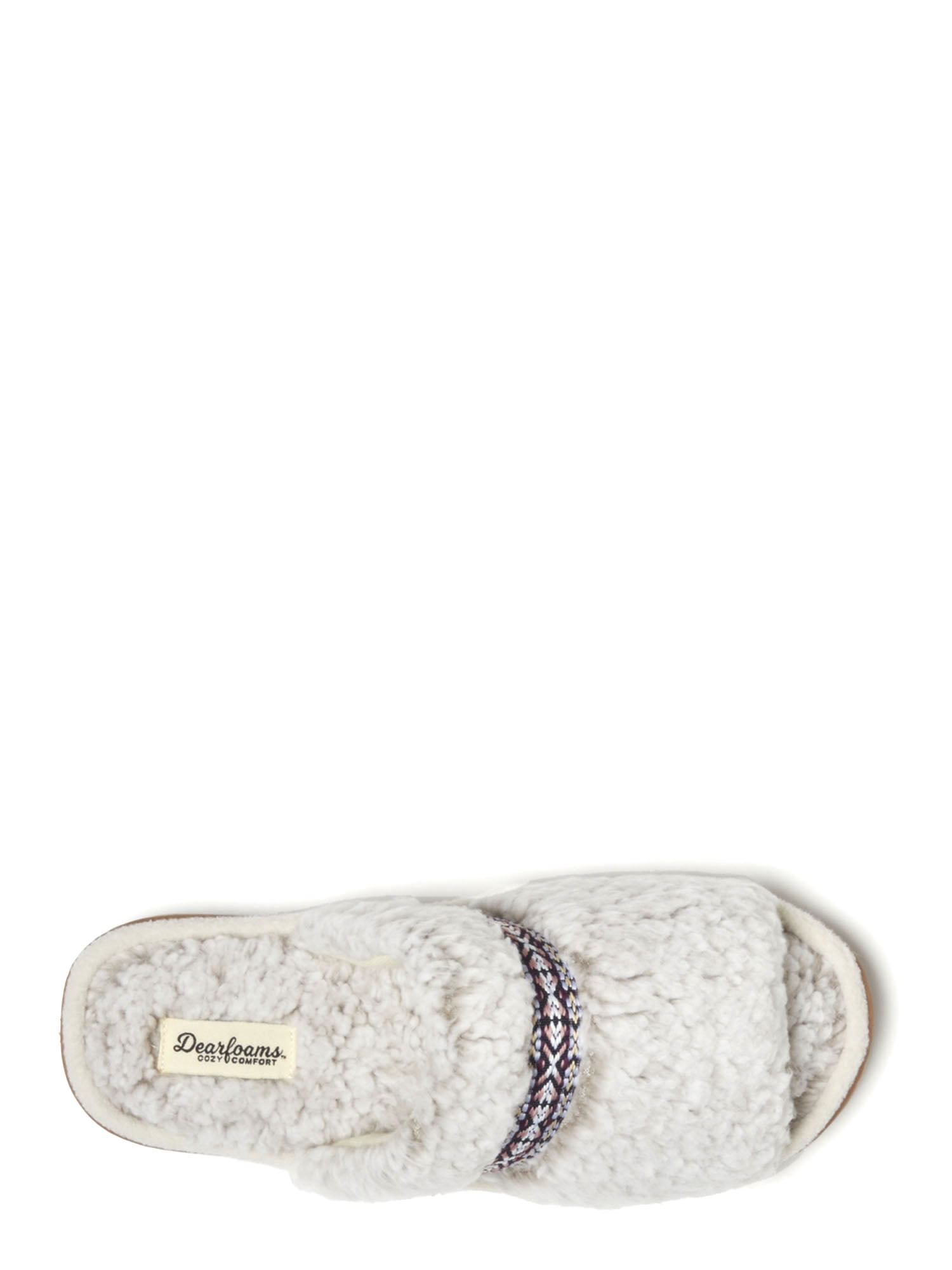 Dearfoams Cozy Comfort Women's Tipped Teddy Slide Slippers