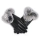 thumbnail image 2 of Guantes cálidos de lana para mujer, guantes de piel sintética con forro polar, resistentes al frío para conducir, ciclismo, esquí con pantalla táctil, Invierno, 2 of 6