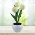 thumbnail image 3 of Lámpara de mesa de tulipán LED Luz de escritorio de cabecera segura para decoración de cafetería (D) Likrtyny Para estrenar, 3 of 8