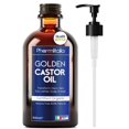 thumbnail image 1 of Pharmlitalia Aceite de ricino puro orgánico prensado en frío botella de vidrio sin refinar - Aceite de ricino dorado sin hexano para el vello facial, pestañas, cuidado de la piel y uñas - 500 ml, 1 of 5