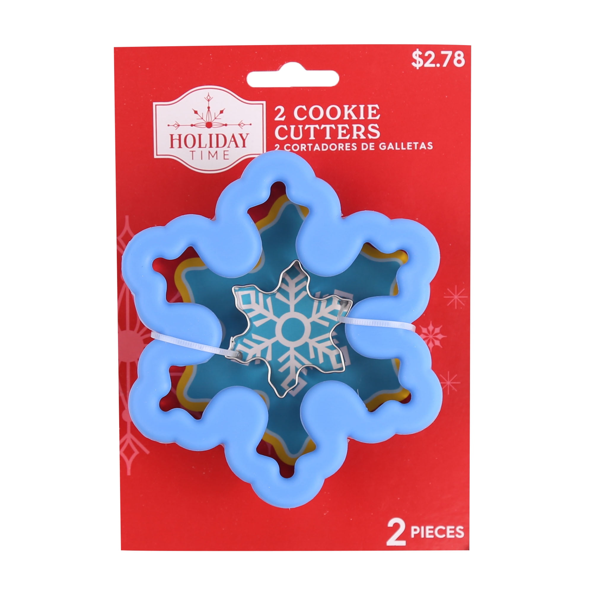 Holiday Time Christmas 2pk Snowflake Cookie Cutter Set