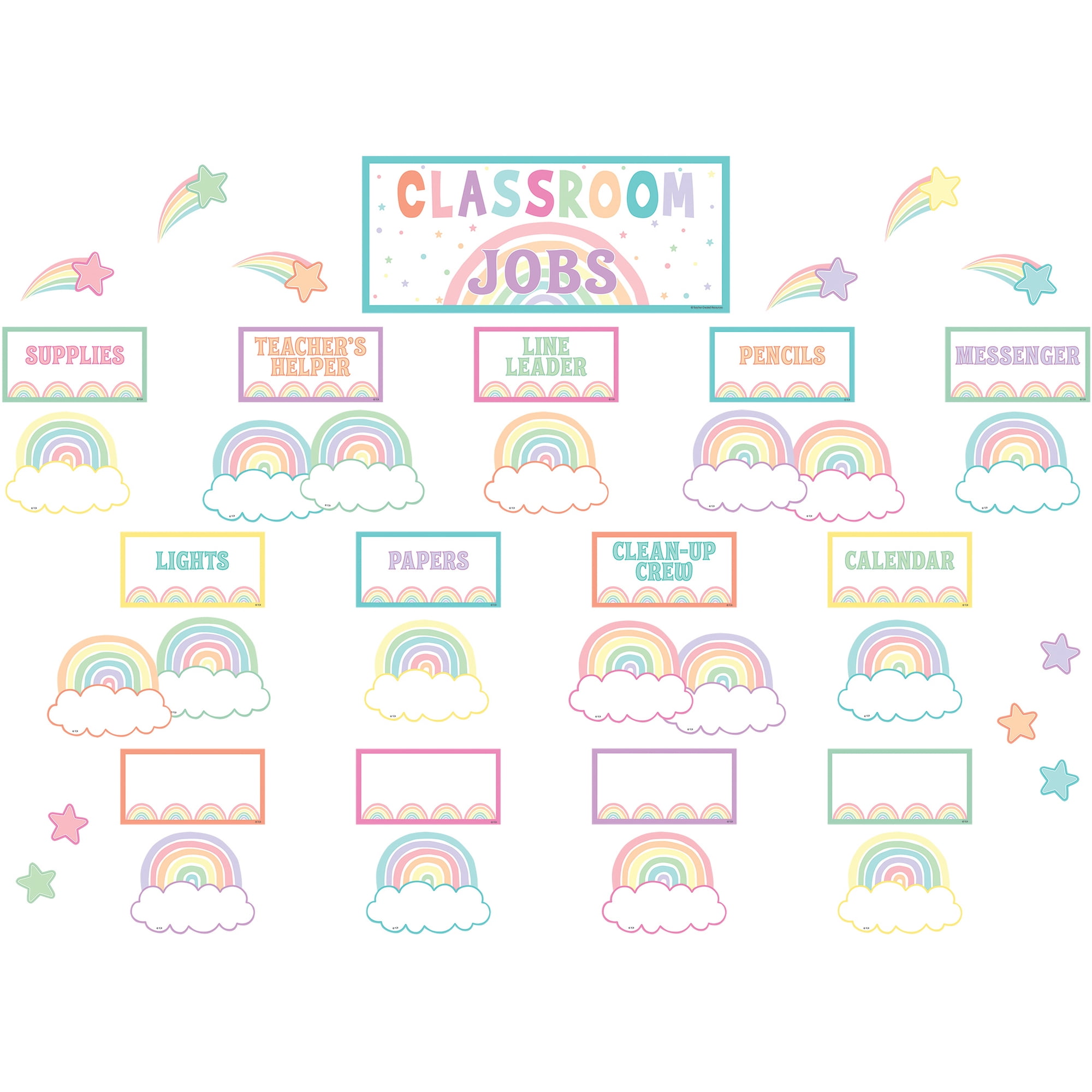 Teacher Created Resources Pastel Pop Classroom Jobs Mini Bulletin Board Set