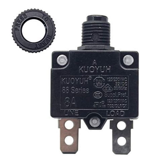 Genuine KUOYUH (8A) 88 Series 125/250VAC 32VDC 50/60Hz Thermal Overload Circuit Breaker (8A)