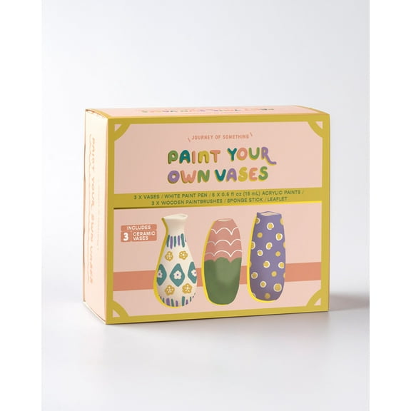 Paint Your Own Vase Kit - DIY Ceramic Vase Painting Set, (Hardcover)