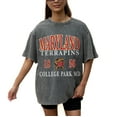 thumbnail image 3 of Women's Gameday Couture Grey Maryland Terrapins Oversized Snow Wash T-Shirt, 3 of 5