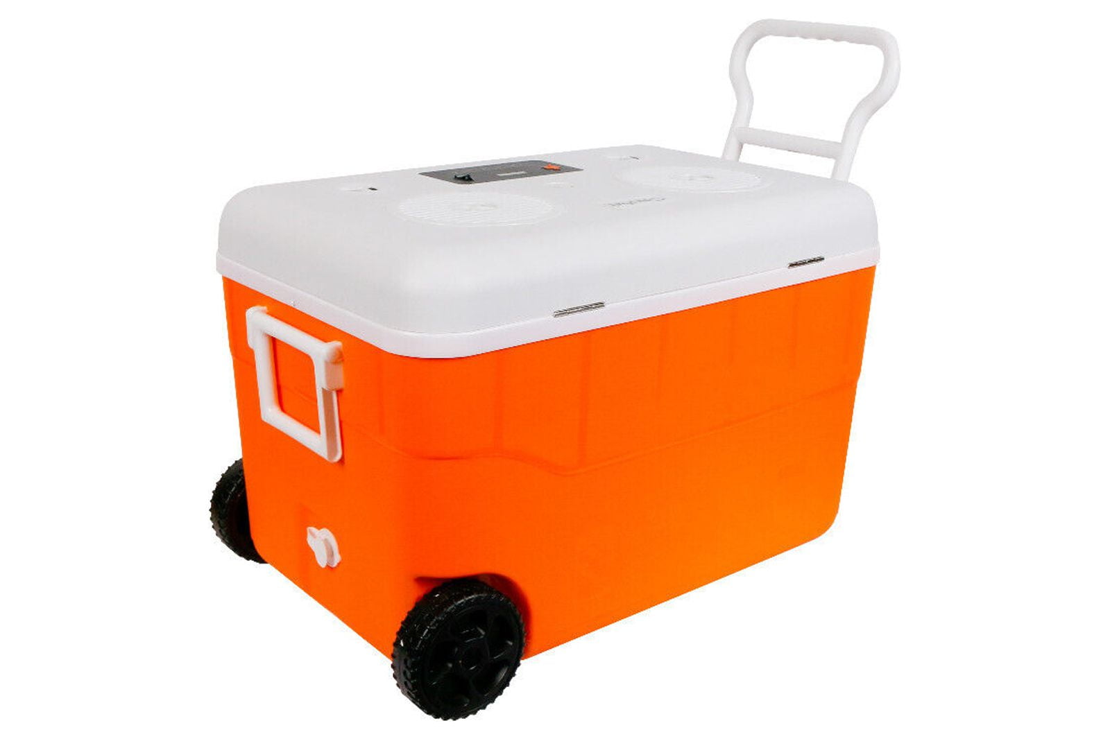 Cerwin Vega Orange Ice Cooler With Bluetooth Speakers USB Charging 55 Quart CVC65O