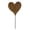 Yellow, variant on Blasgw Rustic Heart-Shaped Metal Ground Stake for Outdoor Decor - Decorative Iron Ground Plug Column Yellow