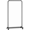 thumbnail image 1 of Clothes Rack with Wheels . Garment Rack Clothing Rack for Hanging Clothes with Dense Mesh Storage Shelf lb Load Capacity Brakes Steel Frame UHSRBK, 1 of 6