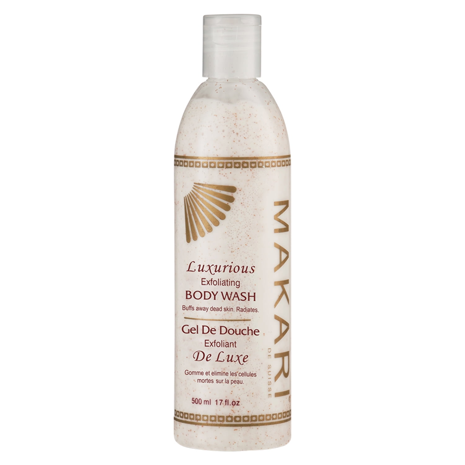Makari Classic Luxurious Exfoliating Body Wash 17 fl.oz - Face & Body Cleanser With Mulberry Root Extract & Exfoliating Micro Crystals - Whitening Treatment for Dark Spots & Acne Scars