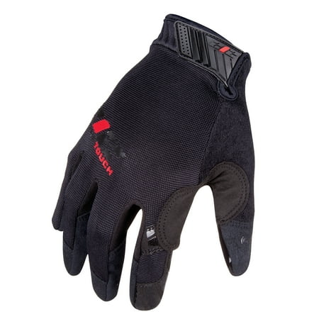

212 Performance MGGC-05-011 Silicone Grip Touch-Screen Compatible Mechanic Gloves in Black X-Large