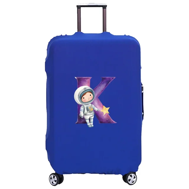 Housse de Valise Lavable Housse de Protection Anti-Rayures Housse Adaptée pour Motif Imprimé Astronaute Convient 18-32 Pouces 8astronaut letter K L