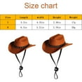 thumbnail image 3 of putnchl Brown Pet Cowboy Costume Cosplay Cap Halloween Costumes For Dogs Cat Pet Party Decoration Cowboy Hat, 3 of 5