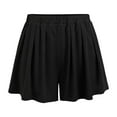 thumbnail image 4 of vigerkar Lounge Shorts for Women Summer High Waisted Shorts Women Flowy Shorts Elastic Waist Wide Leg Shorts Black, S, 4 of 4