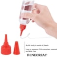 thumbnail image 2 of Paquete de 15 frascos aplicadores de plástico transparente de 96 ml (3.4 onzas) con tapa roja - Ideales para manualidades, arte, pegamento y otros usos., 2 of 7