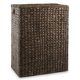 thumbnail image 4 of Casafield Large Laundry Hamper with Lid and Removable Liner Bag - Espresso Dark Brown, Woven Water Hyacinth Laundry Basket for Clothes, 4 of 7