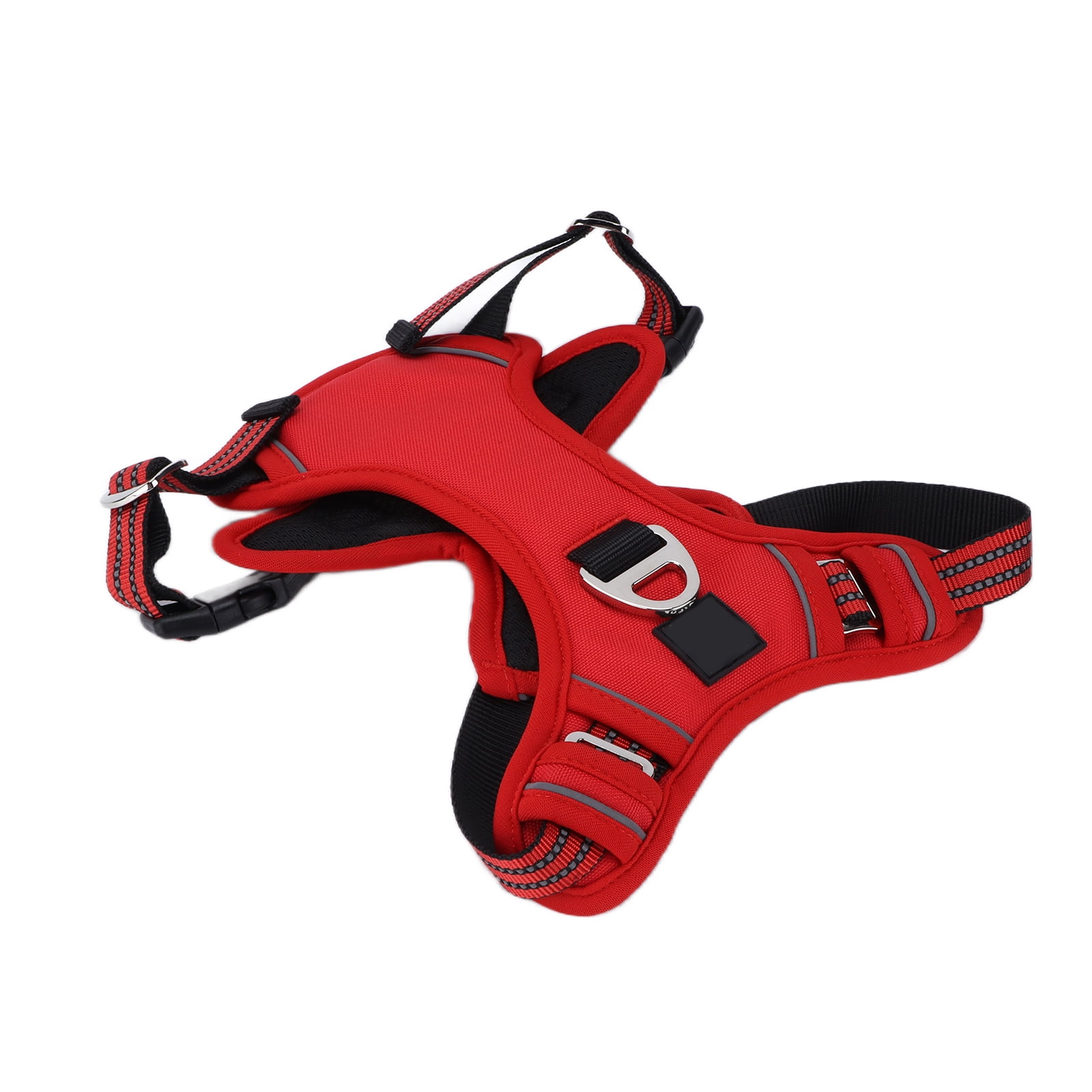 Nieyigj Premium Reflective No Pull Dog Harness Large Red - Adjustable Pet Vest with Sturdy Handle for Walking and Training, Breathable Comfort (12.60 inches / 32 cm)