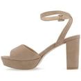 thumbnail image 3 of Journee Womens Nairri Vegan Leather Platform Heel Dress Sandals, Widths Available, 3 of 10