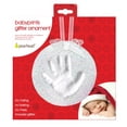 thumbnail image 2 of Pearhead Babyprints Round Ornament, Glitter White, 2 of 2
