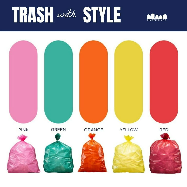 Plasticplace 32-33 Gal. Yellow Trash Bags (Case of 100) W33Y15