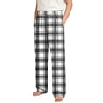thumbnail image 7 of hotojiny Unisex Kids Pants Boys Girls Comfortable Plaid Bottoms Loose Fit Elastic Waist Soft Trousers for Christmas(Black,11-12 Years), 7 of 7