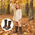 thumbnail image 2 of MEZZALL Child Winter Girls Leather Ankle Boots With Side Zipper Comfortable School Outdoor Solid Color Shoes Toddler Youth And Teen Fashionable Footwear, 2 of 8