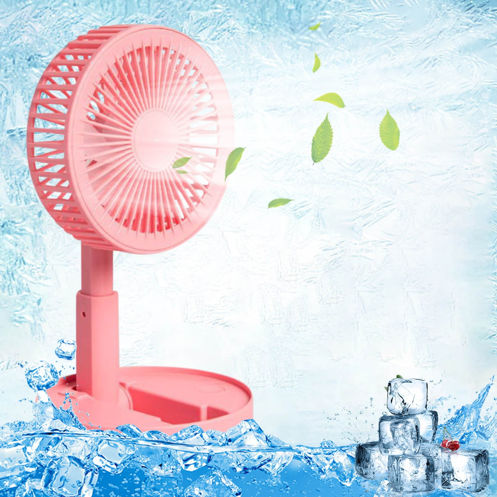 Bdday Table Fans for Bedroom Battery Operated Portable Foldable Standing Fan Rechargeable Usb Personal Floor Fan with Adjustment Height Fans for Home