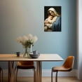 thumbnail image 2 of ZHONGYUTONG Virgin Mary Canvas Wall Art Jesus Mother Painting Prints Catholic Spiritual Pictures Wall Decor for Office Church Prayer Room Framed (12.00" x 18.00"), 2 of 5