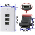 thumbnail image 2 of czcpp-3 Port HDMI 2.0 Decorative Wall Plate HDMI Component Composite Audio Video Wall Outlet Mount Panel, Support 4K 60Hz 1080P Perfect for Projector & Home Theater White(3 HDMI), 2 of 4