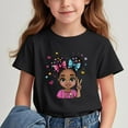 thumbnail image 2 of Jinhomg Back To School Shirts for Girls Cute Cartoon Character Graphic Tees Casual Short Sleeve Summer T Shirts Loose Crewneck Tops 2025 Fashion Gifts Black 7 Years, 2 of 8