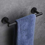 Hoooh Matte Black 12" Towel Bar, Stainless Steel Towel Holder for Bathroom or Kitchen Wall Mount, A100L30-BK