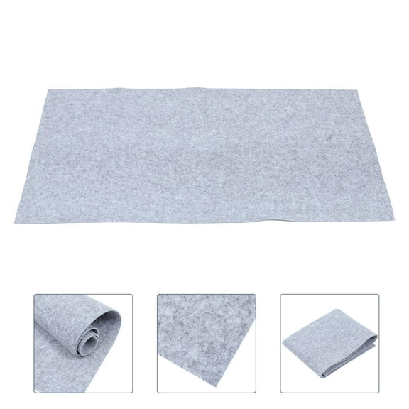 WHAMVOX Protect Table Felt Mat 1Pack Rectangular Grey For Students Writing Pad And Calligraphy Practice Office Use