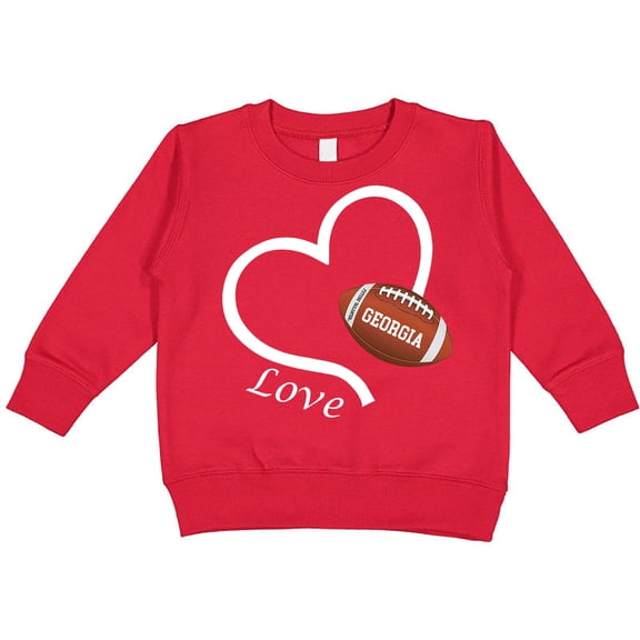 Future Tailgater Love Heart Infant Toddler Youth Sweatshirt for Georgia Fans